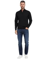 BOSS - Solid Half Zip Sweater - Lyst