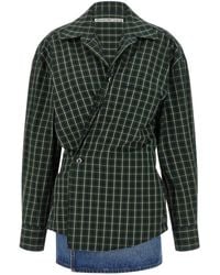 Alexander Wang - Shirt Collar Wrap Mini Dress - Lyst