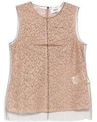 Fendi - Crew Neck Printed Top - Lyst