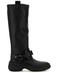 Burberry - Calf Leather Stomp Boots - Lyst