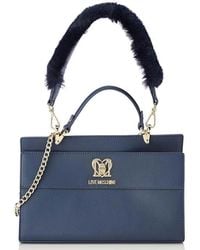 Love Moschino - Logo Plaque Small Satchel - Lyst