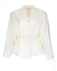 Chloé - Solid Notched Lapel Top - Lyst