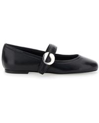 Coperni - Belt Detail Leather Ballerina Flats - Lyst