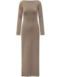 Max Mara - Boat Neck Maxi Dress - Lyst