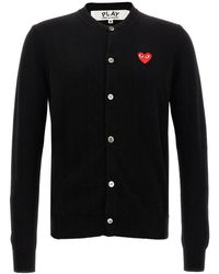 Comme des Garçons - Logo Wool Cardigan - Lyst
