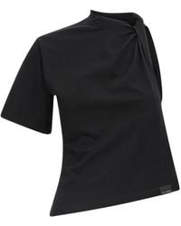 Courreges - 'Twist Asymmetrical' T-Shirt - Lyst