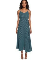 Bottega Veneta - Stripes V Neck Maxi Dress - Lyst