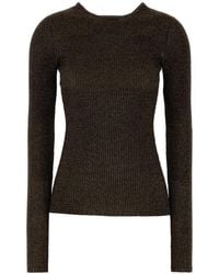 Miu Miu - Knitted Round Neck Sweater - Lyst