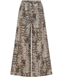 Pinko - Printed Loose Drawstring Pants - Lyst
