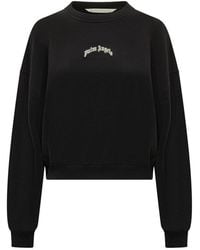 Palm Angels - Logo Crew Neck Sweatshirt - Lyst