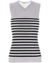 KHAITE - Blackwhite 'Renato' Top - Lyst