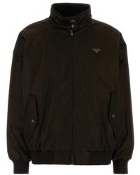 Prada - Dark Mock Collar Jacket - Lyst