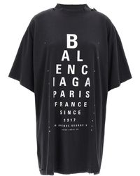 Balenciaga - Eye-Test Oversized T-Shirt, 100% Cotton - Lyst