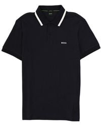 BOSS - Dark Logo Shirt Collar Polo - Lyst