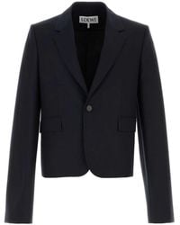 Loewe - Midnight Wool Blazer - Lyst