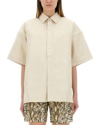 Jil Sander - Oversized Heavy Cotton Shirt - Lyst