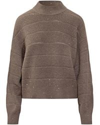 Brunello Cucinelli - Mock Collar Sweater - Lyst