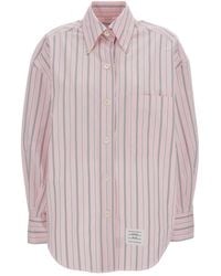 Thom Browne - Supersized Striped Cotton Shirt - Lyst