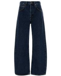 Agolde - Dark Denim Wide-Leg Jeans - Lyst
