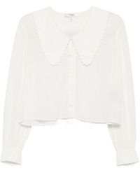 Chloé - Scalloped Peter Pan Collar Blouse - Lyst