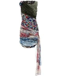 Marine Serre - Silk Scarves Draped Dress - Lyst