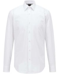 BOSS - Regular Solid Shirts - Lyst