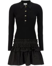 Ganni - Viscose Short Dress - Lyst