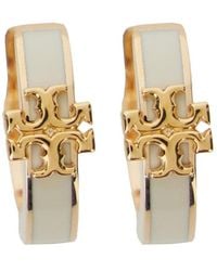 Tory Burch - Golden Kira Huggie Earrings - Lyst