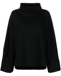Issey Miyake - Wool Flared Sleeve Mock Neck Sweater - Lyst