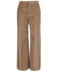 Brunello Cucinelli - Wide-Leg Corduroy Trousers Cotton - Lyst