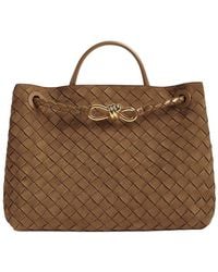 Bottega Veneta - Dark Andiamo Medium Satchel - Lyst