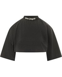 Palm Angels - Logo Mock Collar T-Shirt - Lyst