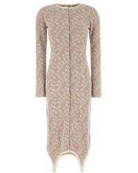 Fendi - Embroidered Cotton Blend Dress - Lyst