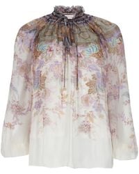 Zimmermann - Luna Billow Blouse - Lyst