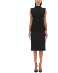 Sportmax - Mock Collar Midi Dress - Lyst