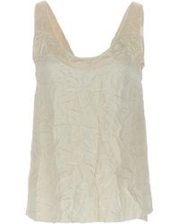 Lanvin - Ivory Viscose Top - Lyst