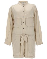 Isabel Marant - Solid Mandarin Collar Jumpsuit - Lyst