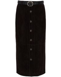 Self-Portrait - Solid Midi Skirt - Lyst