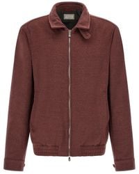 Brunello Cucinelli - Virgin Wool Beaver Bomber Jacket - Lyst