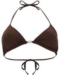 DIESEL - Solid Bikini Top Swimwear - Lyst
