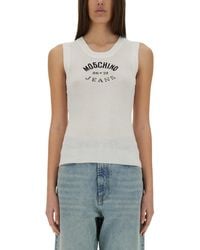 Moschino - Logo Round Neck Top - Lyst