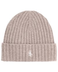 Sporty & Rich - Logo Knitted Beanies Hat - Lyst