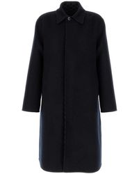 Gucci - Dark Solid Wool Coat - Lyst
