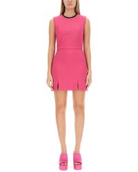 MSGM - Slim Fit Mini Cut Out Dress - Lyst