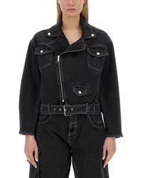 Moschino - Solid Notched Lapel Jacket - Lyst