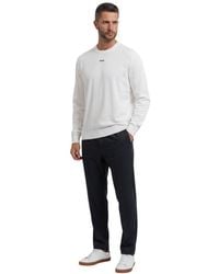 HUGO - Logo Crew Neck Sweater - Lyst