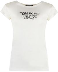 Tom Ford - Silk T-Shirt - Lyst