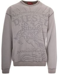 DIESEL - Medium Crew Neck Sweatshirt - Lyst