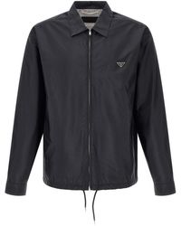 Prada - Shirt Collar Jacket - Lyst