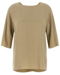 Max Mara - Solid Round Neck Top - Lyst
